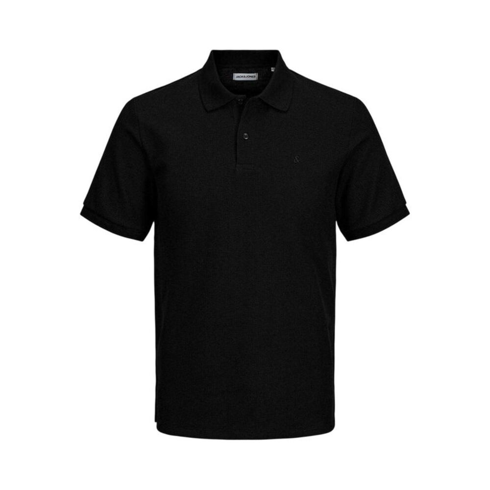 Jack And Jones Mens Austin Short-Sleeved Polo Shirt / Black